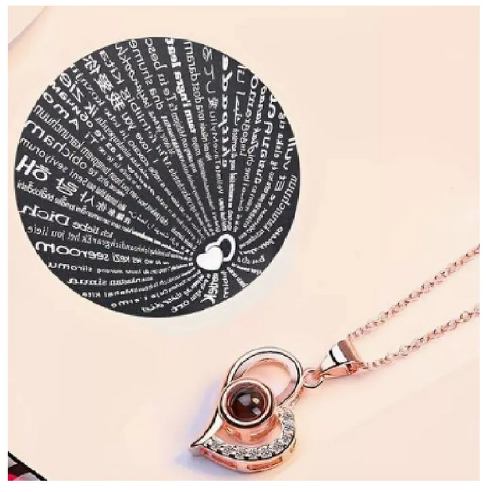 Rosa Eterna En Joyero Y Collar Te Amo